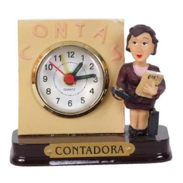 Imagem de Miniatura Profissional Contadora De Resina Com Relógio 8 Cm - Meerchi,