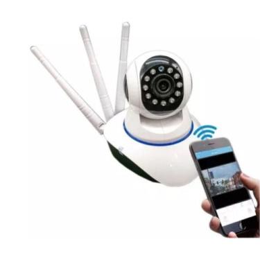 Imagem de Câmera Sgurança Ip 3 Antenas Visão Noturna Microfone Wifi - Ip Cam