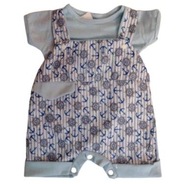 Imagem de Macacão jardineira de calor verão para bebê  Menino look - Duda Shop, 