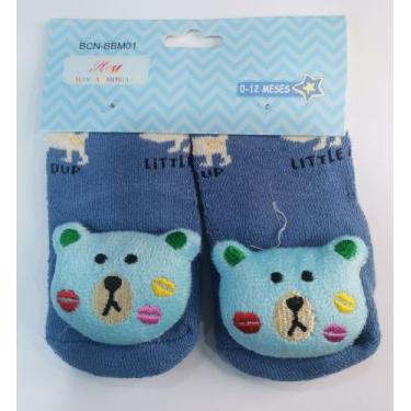 Imagem de Meia menino infantil com Bichinho variados cores antiderrapante - sem,