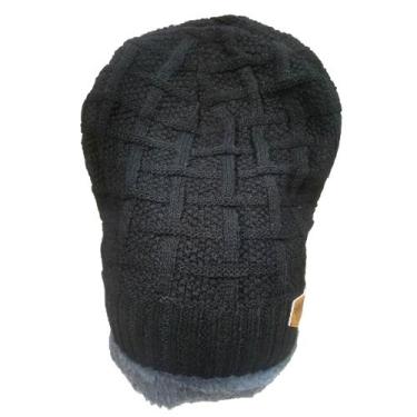 Imagem de Touca Adulto Unissex Inverno Com Forrado Pelúcia Gorro Proteção Frio -