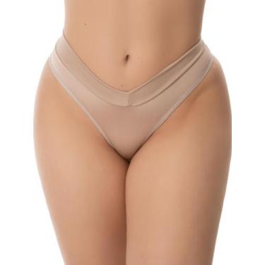 Imagem de Kit 10 Calcinha Fio Dental Duplo Cós Médio Tanga Cinta Modeladora Conf