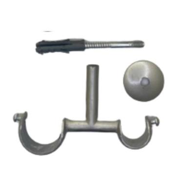 Imagem de Suporte Para Teto Duplo 19/28mm Para Varão Comum - 1 Unidade - DECOR L