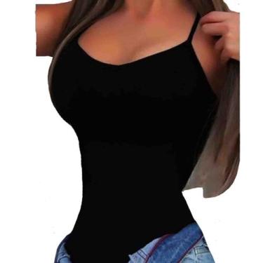 Imagem de Body Alcinha Blogueira Verao Com Bojo Decote V. Ref 15307 - DOCCE MULH