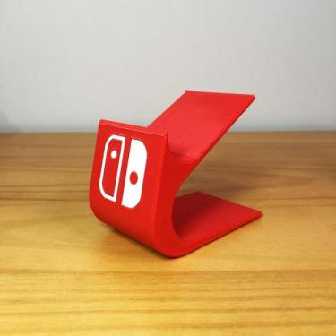 Imagem de Suporte para Controle de video Game - KAME 3D, Vermelho com logo branc