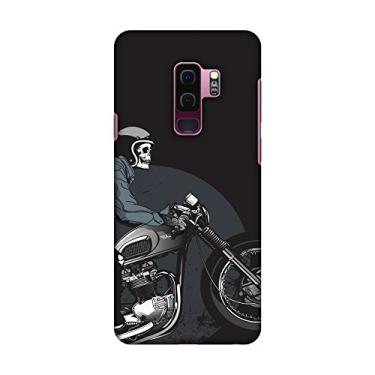 Imagem de Amzer Capa traseira rígida de encaixe slim fit com cabo USB tipo C e kit de limpeza de tela para Samsung Galaxy S9 Plus - Love for Motorcycle 2 HD Color, capa traseira ultra leve