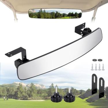 Imagem de DenForste Espelho retrovisor de carrinho de golfe, espelhos de carrinho de golfe de 42 cm compatíveis com EZ Go, Club Car, Yamaha