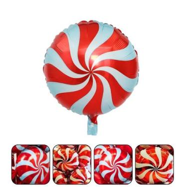 Imagem de Balão Lollipop Redondo Vermelho Rotativo - Mister Balão