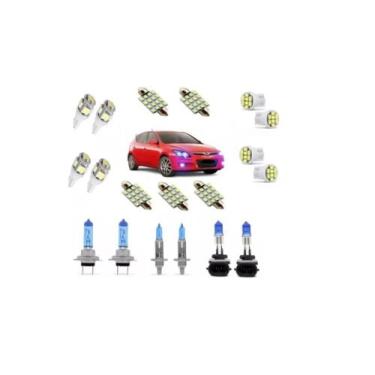 Imagem de Led's + Farol Kit Completo Hyundai I30 Super Brancas Inmetro - Blue li