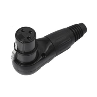 Imagem de Dynwave Conector de solda xlr, plugue de ângulo reto, conector de cabo xlr, 3 pinos, plugue de áudio xlr, adaptador de tomada de microfone, adaptador xlr diy, Fêmea