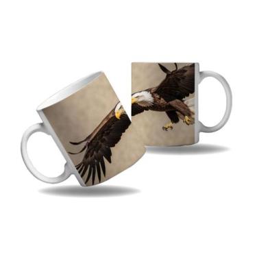 Imagem de Caneca Presente Aves Rapina Águia Real Paisagem Céu Voô - Enjoy Shop, 