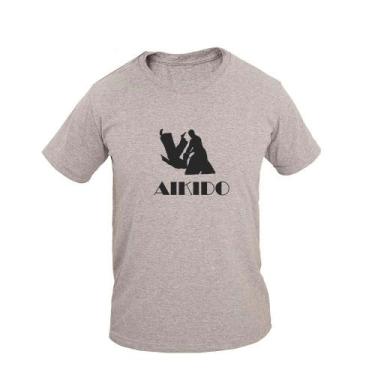 Imagem de Camiseta Masculina Casual Algodão Manga Curta Aikidô 7 - Ragor, GG, Ci