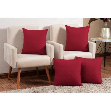 Imagem de 4 almofadas cheias com acabamento em matelassê tecido 100% poliéster v