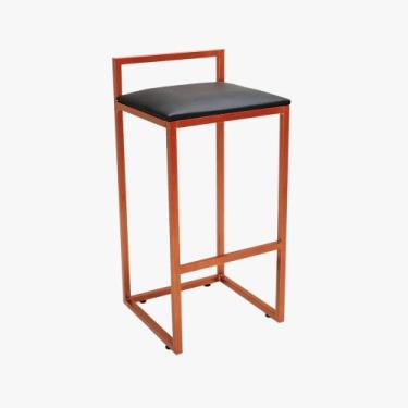 Imagem de Banco Banqueta Industrial 65cm Cobre - METALAÇO