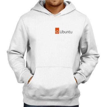 Imagem de Moletom Ubuntu Linux - Foca na Moda, Branco, G