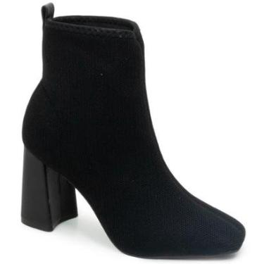 Imagem de Bota Via Uno Knit Salto Bloco Alto Feminina-Feminino