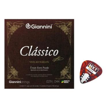Imagem de Encordoamento Giannini para Violão Nailon Clássico Tensão Extra Pesada
