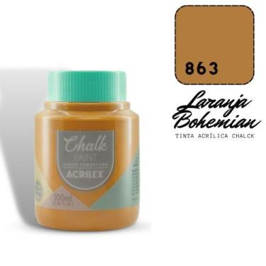 Imagem de Tinta Chalk Paint Acrilex 100ml 863 Laranja Bohemian