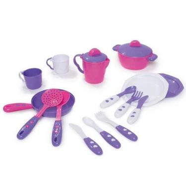 Imagem de Kit de cozinha completo rosa com 15 peças - tateti - 333, U