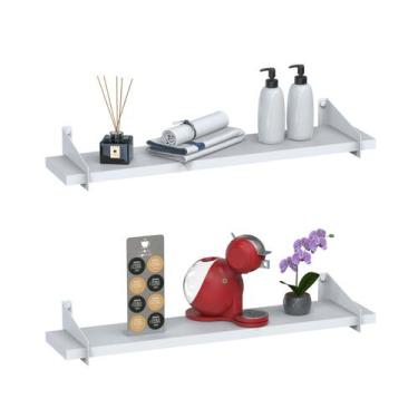 Imagem de 2 Prateleiras Suspensa Estilo Industrial Madeira 60cm UN B - Unidas St