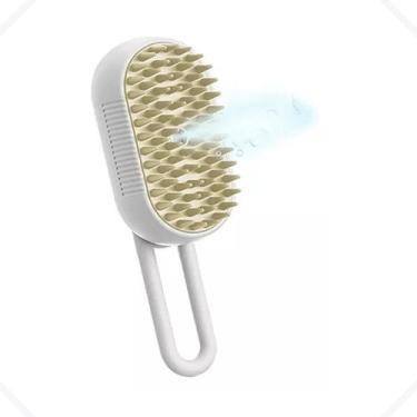 Imagem de Escova Lava Pelo Pet 3 Em 1 Vaporizador Tira Pelos Massageia ECVP01 - 