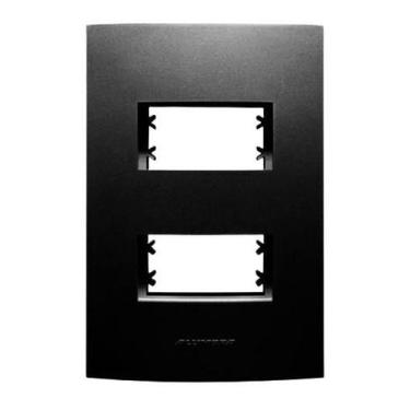 Imagem de Placa 4x2 2 Postos E Suporte Grafite - Alumbra Inova Pro