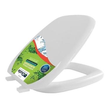 Imagem de Assento Sanitário Tampa Vaso Almofadado Retangular Branco - Duda