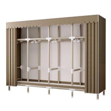 Imagem de Guarda-roupa Armário de guarda-roupa portátil simples armário de armazenamento autônomo rack de roupas armário de pé para casa fácil de montar armário