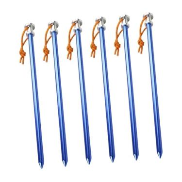 Imagem de Aymzbd 5Pcs Parafuso em Estacas de Tenda Estacas de Solo com Corda, Azul