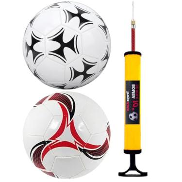 Imagem de Kit com 2 Bolas de Futebol de Capotão Nº 5 Campo Quadra Society 67cm + Bomba