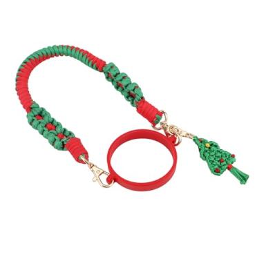 Imagem de Alça para Garrafa de água, Flores Fofas, árvore de Natal, Pedante, Silicone, Tecido à Mão, Cordão Transportador, Garrafas de Boca Larga de 16 a 40 Oz (K68895 Vermelho Verde)