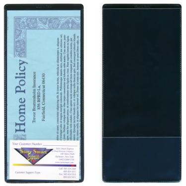 Imagem de StoreSMART® - Porta-bilhetes de plástico preto para política/loteria com bolso para cartão de visita - Pacote com 10 - INS30-BK-10