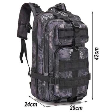 Imagem de Mochila Multiuso Escolar Cargueira 30L Camping Pesca Preto - Lorben