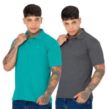 Imagem de Kit 2 Camisa Polo  Elegância Para o Seu Dia Preço Baixo - Ridens, GG, 