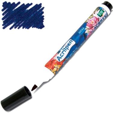 Imagem de Caneta Permanente para Tecido Acrilpen Acrilex, 501 AZUL-TURQUESA