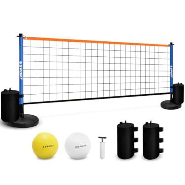 Imagem de Kit para Biribol com Base de Agua E com Postes, Sistema de Rede de Vôlei Portátil, Rede de Vôlei para Piscina/Chão Ao Ar Livre, Piscina Voleibol Terno, Waterjet Voleibol Rack