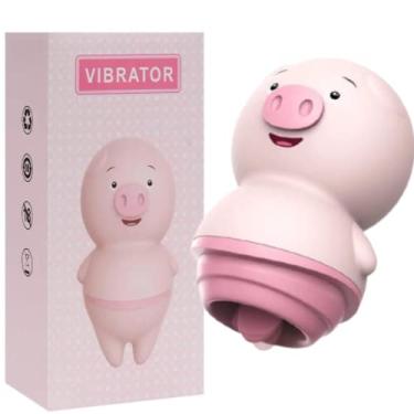 Imagem de Vibrador Porquinho Com Língua Massageadora 6 Vibrações - USB