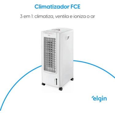 Imagem de Climatizador de Ar Portátil FCE 3 em 1 Elgin Branco 7,5 Litros 110V