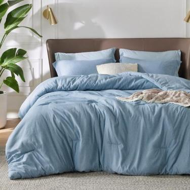 Imagem de Conjunto de Edredom Bedsure King Size - Azul Tempestade - Para Todas a