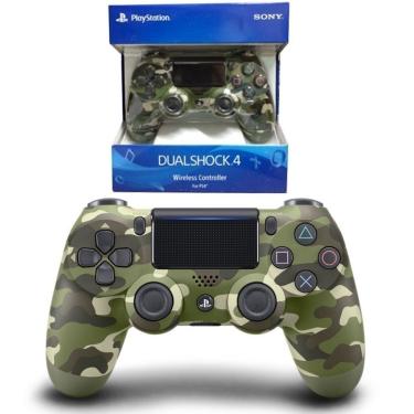 Imagem de Kit com 2 pçs de Controle para Ps4 Camuflado - Cores Azul-Cinza-Verde