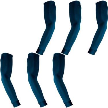 Imagem de Kit 3 pares de manguitos com proteção UV50+ - EX311, Azul marinho, P