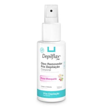 Imagem de oleo removedor pós depilação depilflax corporal rosa mosqueta limpa e 