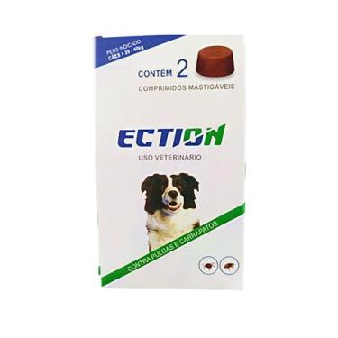Imagem de ECTION  Anti Pulgas e Carrapatos para Cães de 20kg a 40kg Caixa com 2 