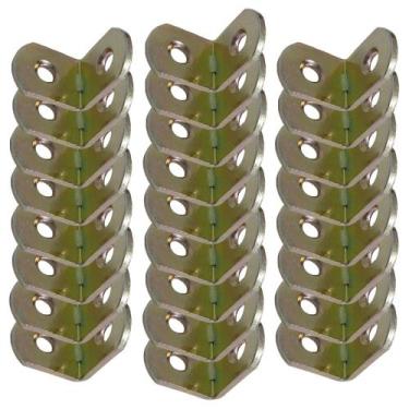 Imagem de Kit Cantoneira de Reforço para Móveis Galvanizado 20 x 20 25 Unidades 