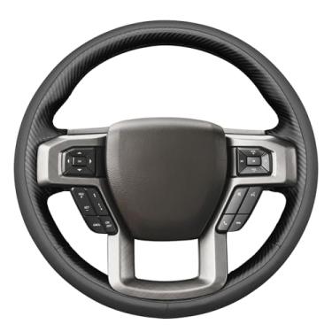 Imagem de MEWANT Capa de volante costurada à mão estilo 3D para Ford F-150 F150 2015-2020 / F-250 F250 2017-2022 / F-350 F350 2017-2022 / F-450 F450 2017-2022 2 / Expedição 2018-2021