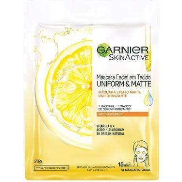Imagem de Máscara Facial em Tecido Garnier Uniform & Matte Vitamina C - 28g