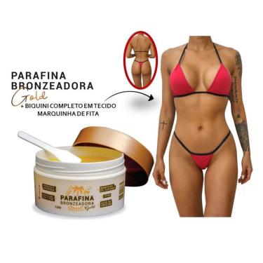 Imagem de Biquíni Vermelho Biquíni para Marquinha tipo Fita em Tecido (Tamanho único)