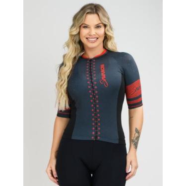 Imagem de Camisa Para Ciclismo Feminina Evolution Vermelho Savancini (3306), P