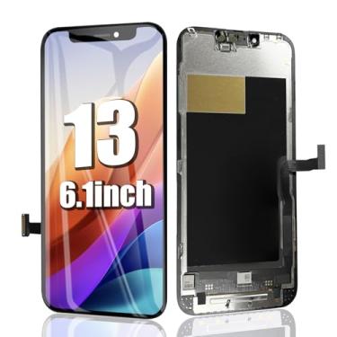 Imagem de EFAITHFIX Tela de substituição para iPhone 13, tela LCD de 6,1 polegadas, tela sensível ao toque 3D, montagem de moldura digitalizadora Full HD, compatível com o modelo A2482, A2631, A2633, A2634