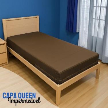 Imagem de Capa Colchão Impermeável Casal QUEEN MARROM - Miranda Colchões, Marrom